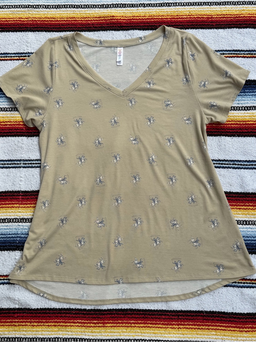 LuLaRoe Western Print Short Sleeve Tunic